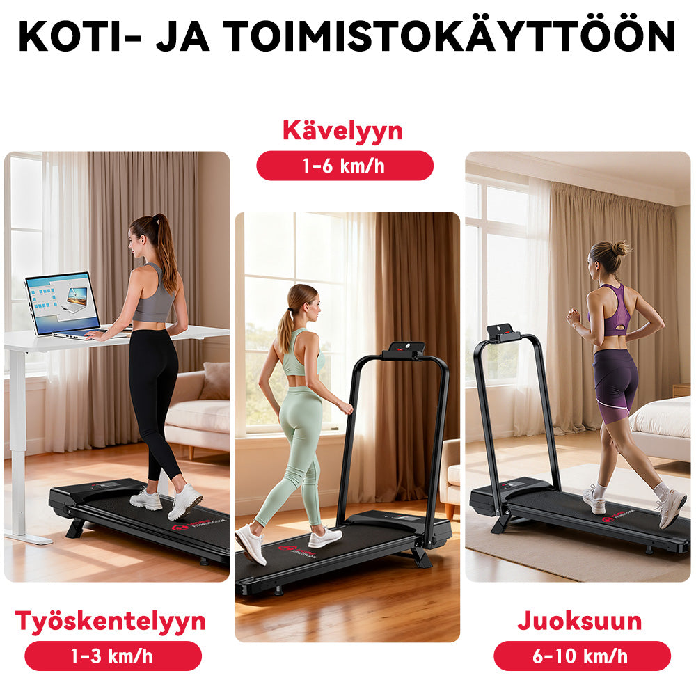 Taitettava Juoksumatto C1, Nopeus 1-10 KM/H, 5% Manuaalinen Kaltevuus