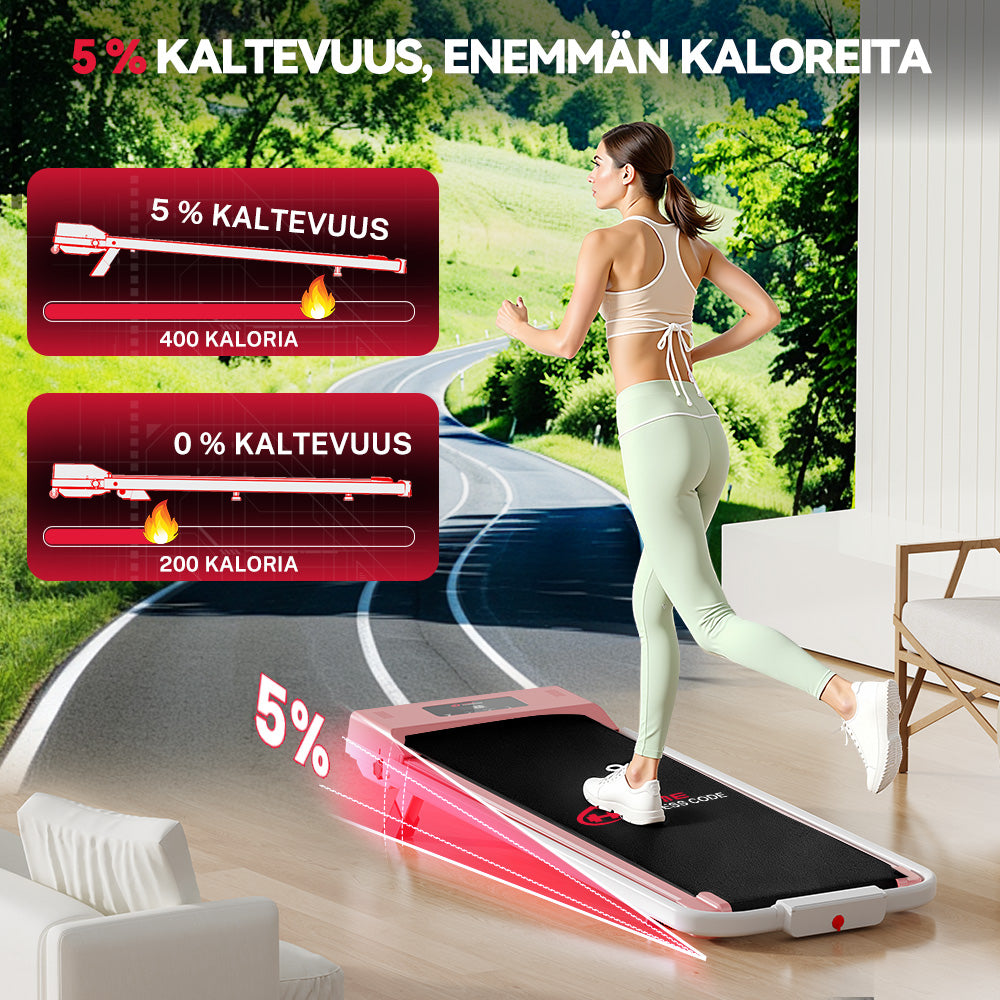 Taitettava Juoksumatto C1, Nopeus 1-10 KM/H, 5% Manuaalinen Kaltevuus