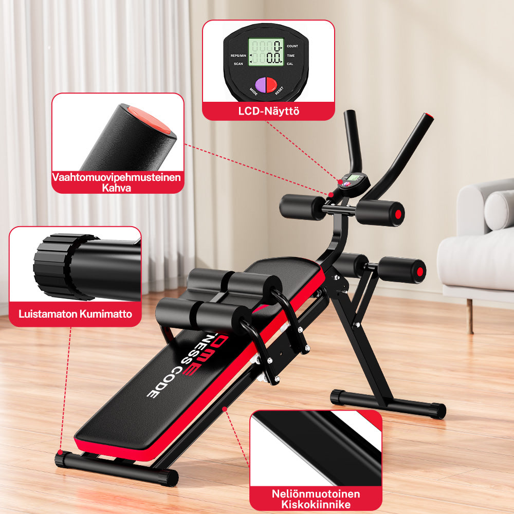 Taitettava Vatsalihastreenilaite