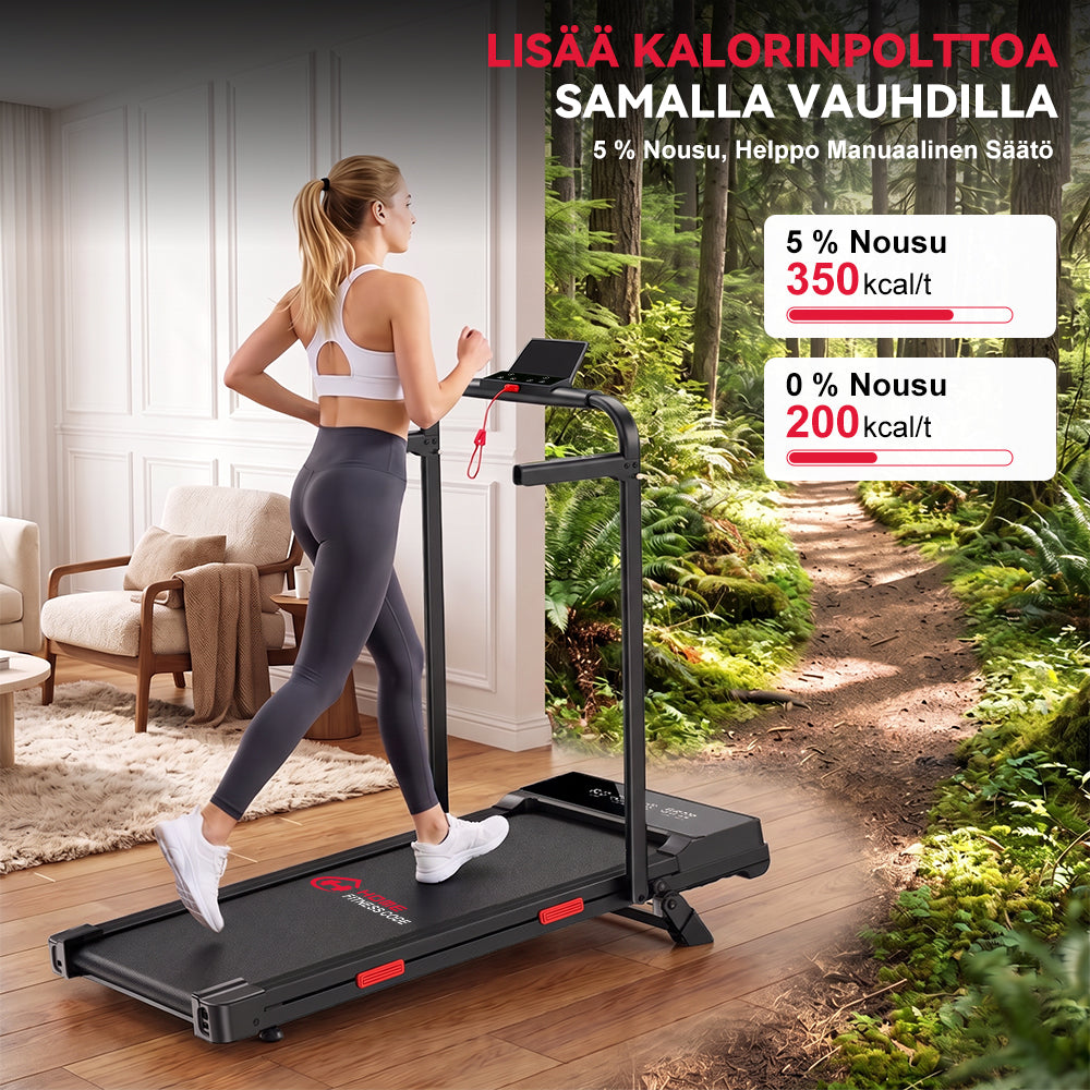 Juoksumatto Q2 Pro Harjattomalla Moottorilla, Nopeus 1–10 km/h, 5% Manuaalinen Kaltevuus (Uusi Versio)