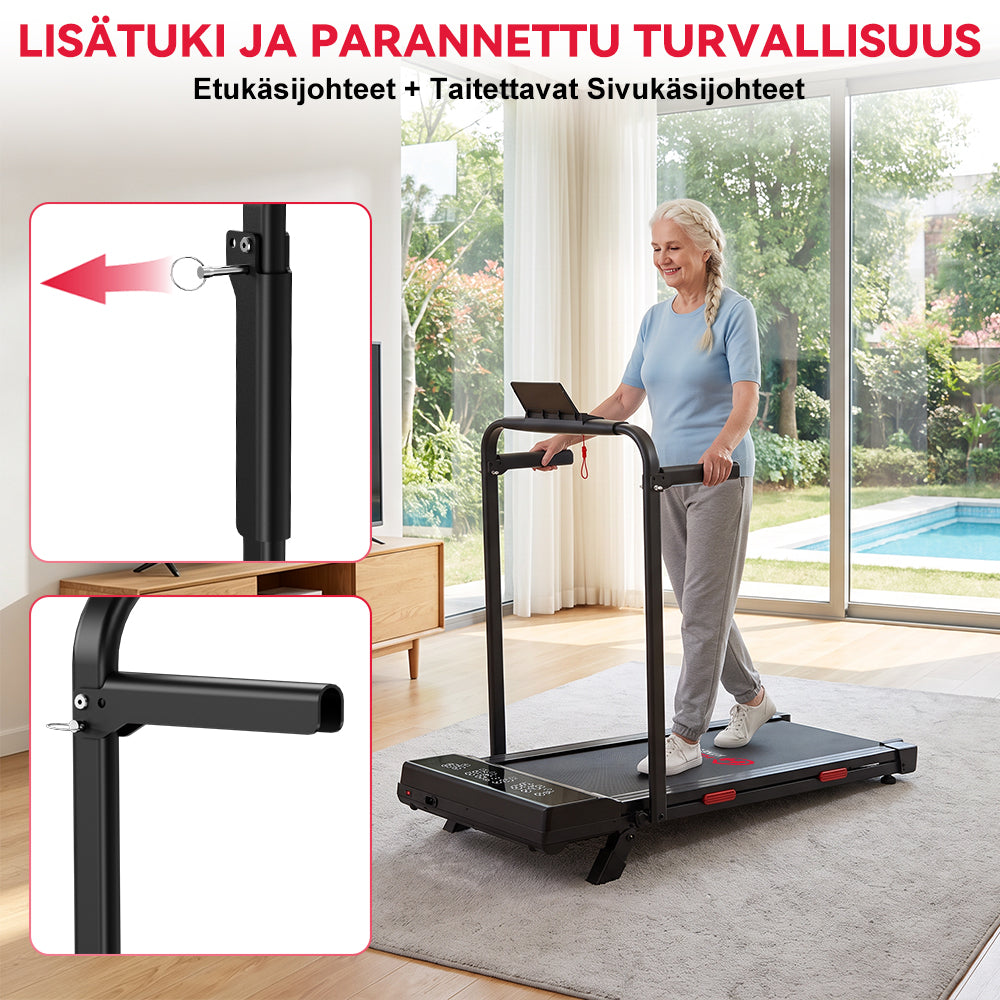 Juoksumatto Q2 Pro Harjattomalla Moottorilla, Nopeus 1–10 km/h, 5% Manuaalinen Kaltevuus (Uusi Versio)