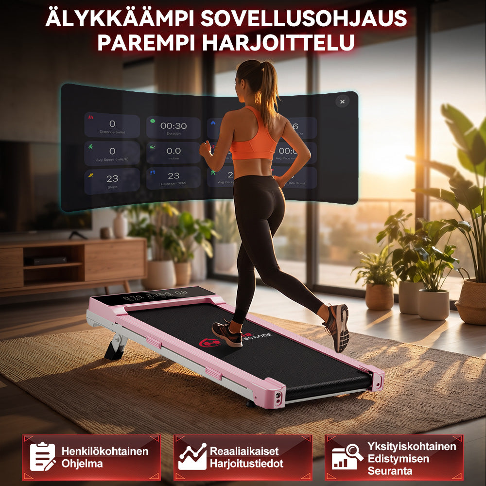 Juoksumatto Q2 Pro Harjattomalla Moottorilla, Nopeus 1–10 km/h, 5% Manuaalinen Kaltevuus (Uusi Versio)