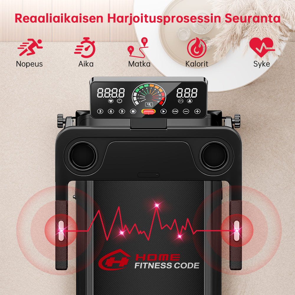 Taitettava Juoksumatto Q8, 1-12 KM/H, 5% Manuaalinen Kaltevuus