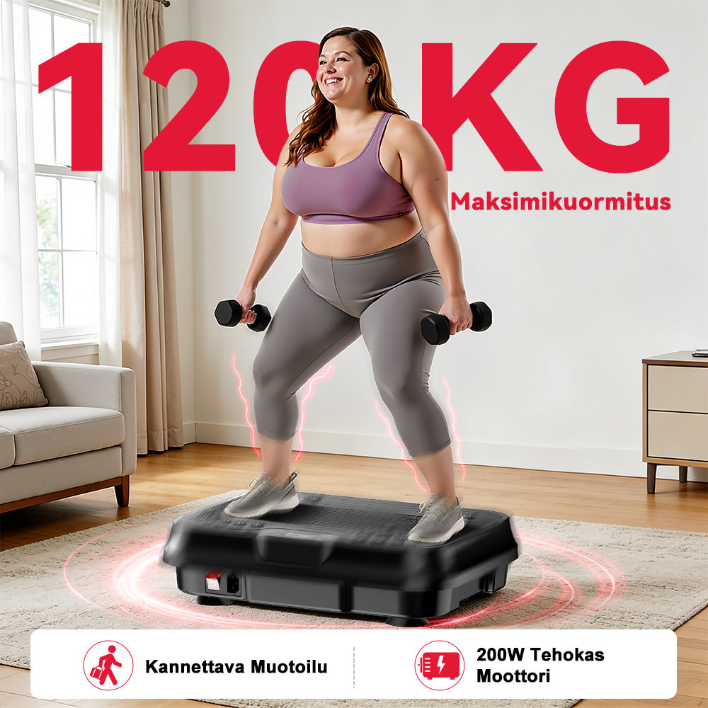 Kuntoilu Värähtelylevy F1, 250 Intensiteettitasoa