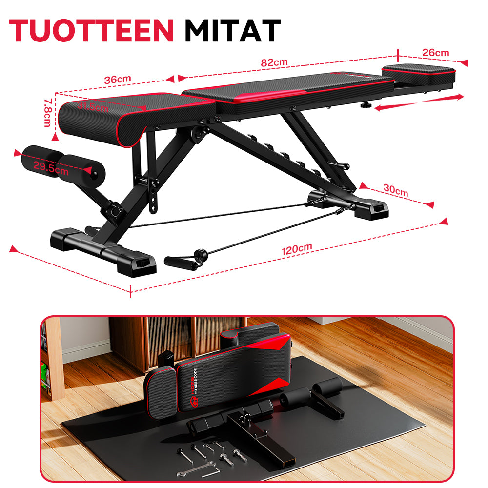 Taitettava Harjoittelupenkki