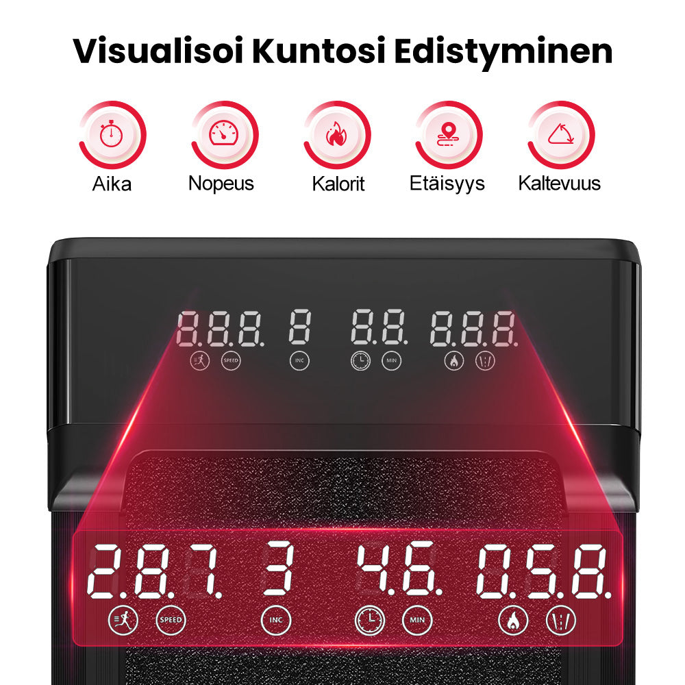 Juoksumatto Y1, Automaattinen Kaltevuus 0-12 %, Nopeus 1-10 KM/H