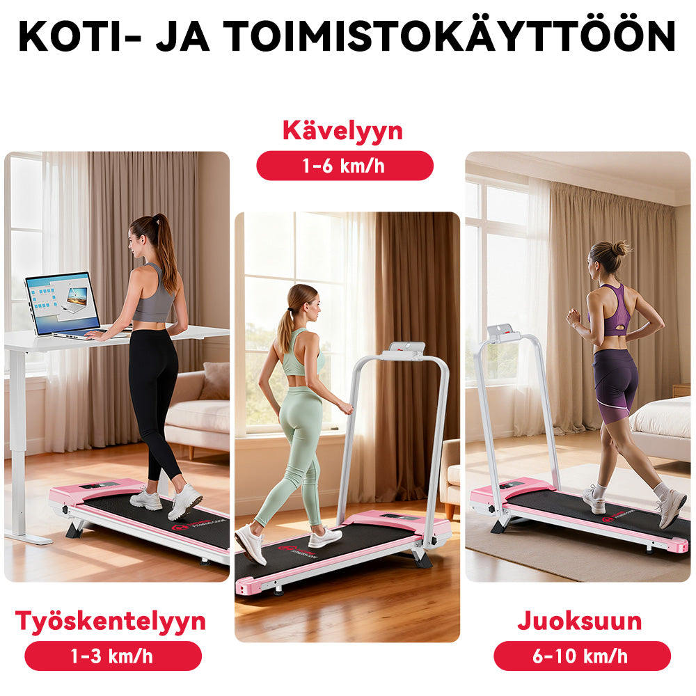 Taitettava Juoksumatto C1, Nopeus 1-10 KM/H, 5% Manuaalinen Kaltevuus