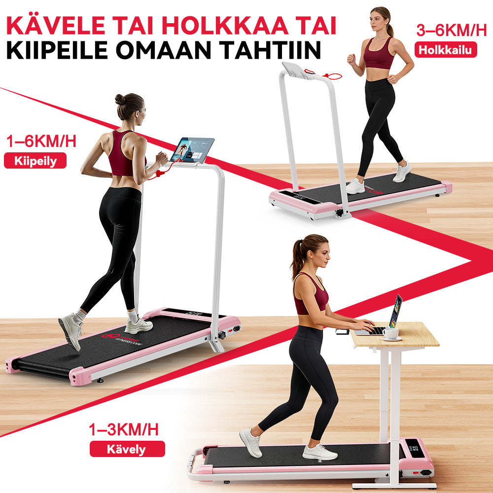 Taitettava Juoksumatto Z3 Harjattomalla Moottorilla, Nopeus 1-6 KM/H, 5% Manuaalinen Kaltevuus