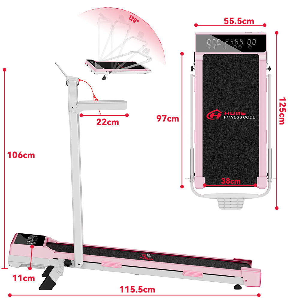 Juoksumatto Q2 Pro Harjattomalla Moottorilla, Nopeus 1–10 km/h, 5% Manuaalinen Kaltevuus (Uusi Versio)