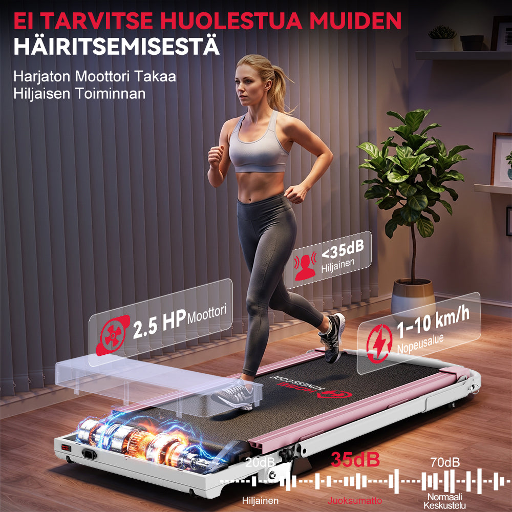 Juoksumatto Q2 Pro Harjattomalla Moottorilla, Nopeus 1–10 km/h, 5% Manuaalinen Kaltevuus (Uusi Versio)
