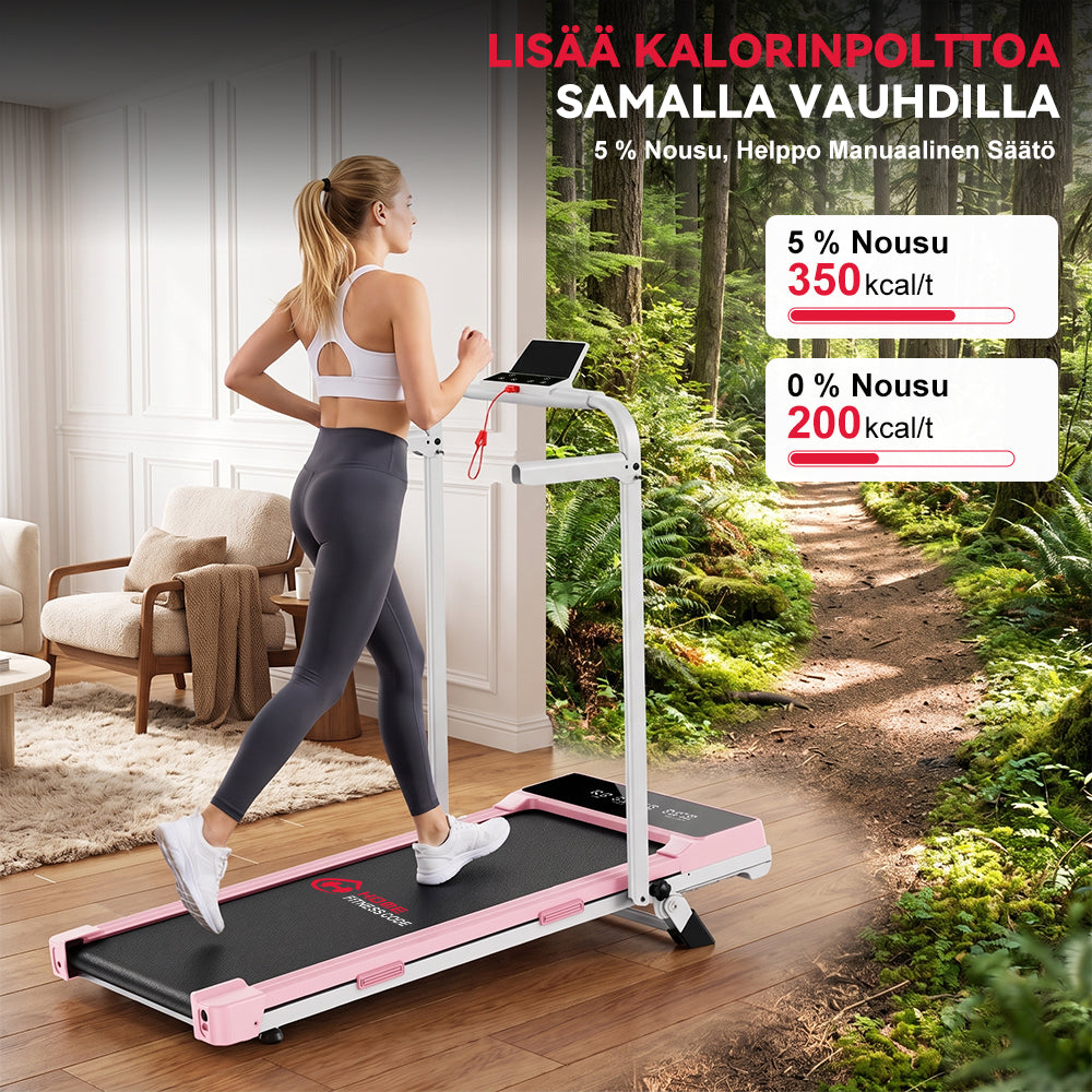 Juoksumatto Q2 Pro Harjattomalla Moottorilla, Nopeus 1–10 km/h, 5% Manuaalinen Kaltevuus (Uusi Versio)