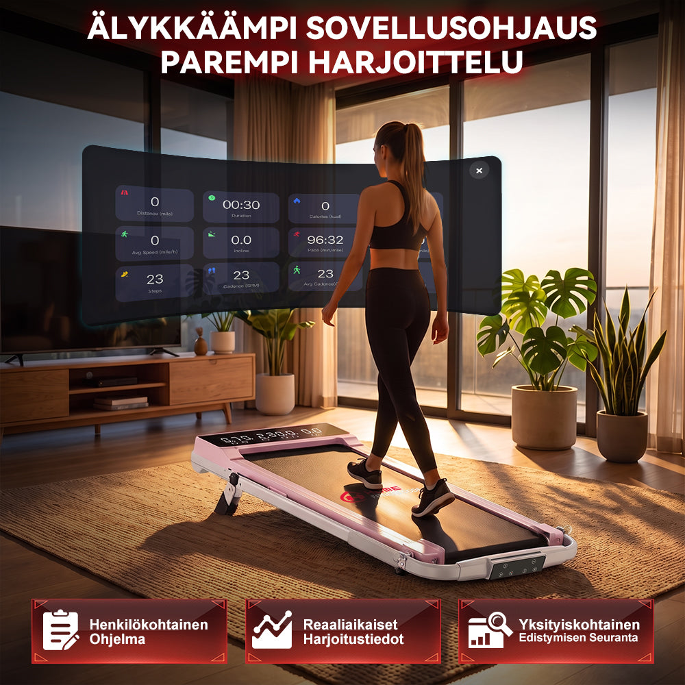 Juoksumatto Q2 Pro Harjattomalla Moottorilla, Nopeus 1–10 km/h, 5% Manuaalinen Kaltevuus (Uusi Versio)