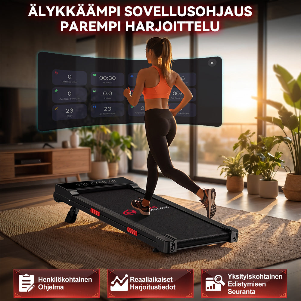 Juoksumatto Q2 Pro Harjattomalla Moottorilla, Nopeus 1–10 km/h, 5% Manuaalinen Kaltevuus (Uusi Versio)