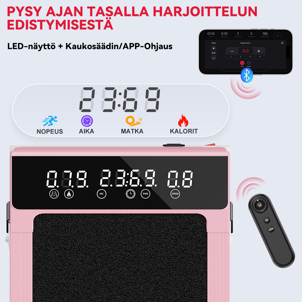Juoksumatto Q2 Pro Harjattomalla Moottorilla, Nopeus 1–10 km/h, 5% Manuaalinen Kaltevuus (Uusi Versio)