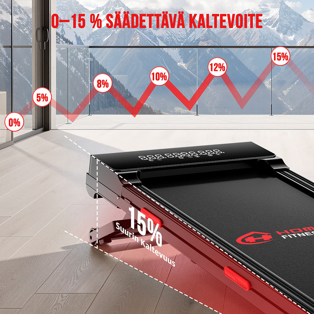 Juoksumatto Y5 Harjattomalla Moottorilla, 0%-15% Automaattinen Kallistus