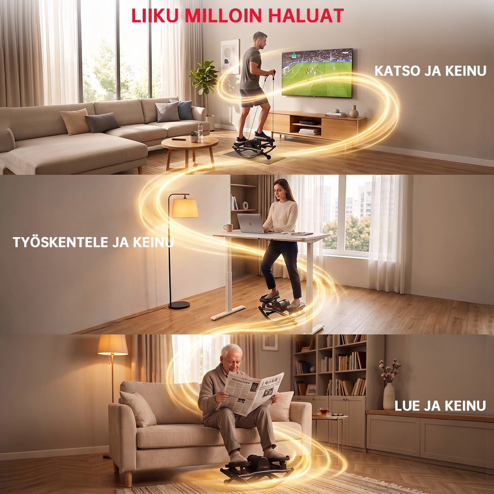 U-Kirjaimen Muotoinen Stepperi Vastuskuminauhoilla ja Liukumattomalla Matolla