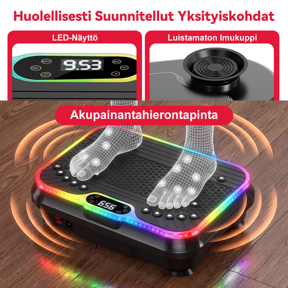 Kuntoilu Värähtelylevy F1, 250 Intensiteettitasoa